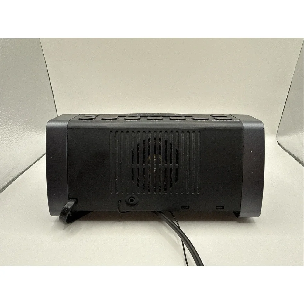 Timex T235Y Dual Alarm AM/FM Clock Radio Black &‎ Grey Trim w/ Jumbo Red Numbers